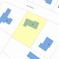 105 Old Farm Rd, Newton, MA 02459 plot plan