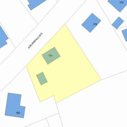 184 Auburndale Ave, Newton, MA 02466 plot plan