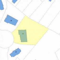 36 Evergreen Cir, Newton, MA 02465 plot plan