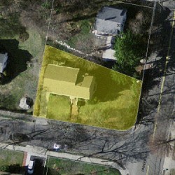 7 Kendall Rd, Newton, MA 02459 aerial view