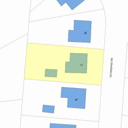 41 Cloverdale Rd, Newton, MA 02461 plot plan