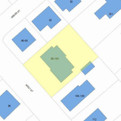 98 West St, Newton, MA 02458 plot plan
