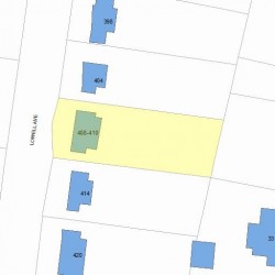 410 Lowell Ave, Newton, MA 02460 plot plan