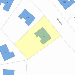 135 Dedham St, Newton, MA 02461 plot plan