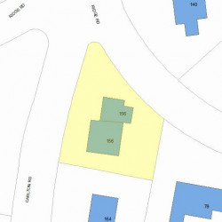 156 Carlton Rd, Newton, MA 02468 plot plan