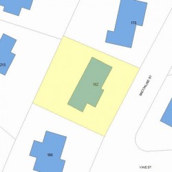 182 Brookline St, Newton, MA 02459 plot plan