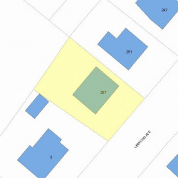 257 Linwood Ave, Newton, MA 02460 plot plan