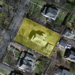 28 Oakland Ave, Newton, MA 02466 aerial view