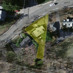74 Cabot St, Newton, MA 02458 aerial view