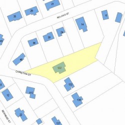 122 Christina St, Newton, MA 02461 plot plan