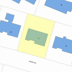 21 Joseph Rd, Newton, MA 02460 plot plan