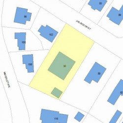 96 Arlington St, Newton, MA 02458 plot plan