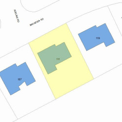 111 Brandeis Rd, Newton, MA 02459 plot plan
