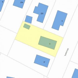 9 Tudor Ter, Newton, MA 02466 plot plan