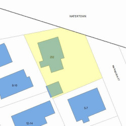 232 Watertown St, Newton, MA 02458 plot plan