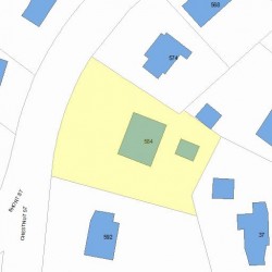 584 Chestnut St, Newton, MA 02468 plot plan