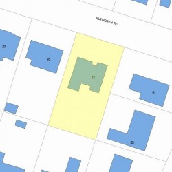 12 Elsworth Rd, Newton, MA 02465 plot plan