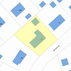 21 Ashmont Rd, Newton, MA 02468 plot plan