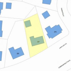 287 Commonwealth Ave, Newton, MA 02459 plot plan