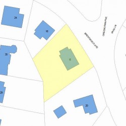 6 Brentwood Ave, Newton, MA 02459 plot plan