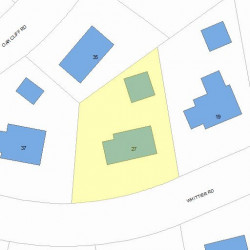 27 Whittier Rd, Newton, MA 02460 plot plan