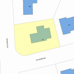 39 Sycamore Rd, Newton, MA 02459 plot plan