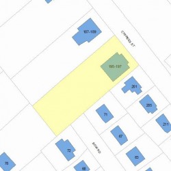 195 Cypress St, Newton, MA 02459 plot plan