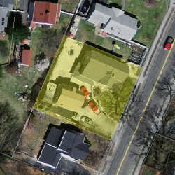 251 Lexington St, Newton, MA 02466 aerial view