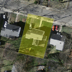 24 Hilltop St, Newton, MA 02458 aerial view