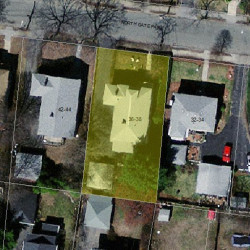 38 Gate Park, Newton, MA 02465 aerial view