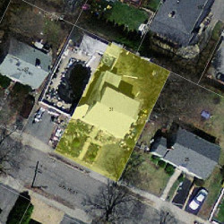 31 Grant St, Newton, MA 02465 aerial view