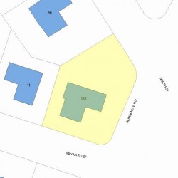 151 Albemarle Rd, Newton, MA 02460 plot plan