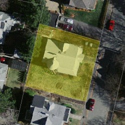 17 Fairview St, Newton, MA 02458 aerial view