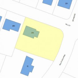 258 Mill St, Newton, MA 02460 plot plan