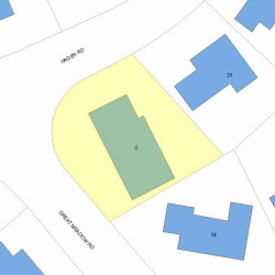 6 Great Meadow Rd, Newton, MA 02459 plot plan