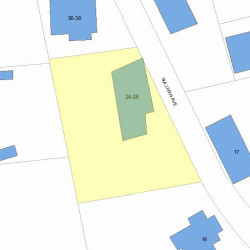 24 Sullivan Ave, Newton, MA 02464 plot plan