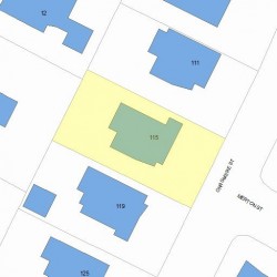 115 Grasmere St, Newton, MA 02458 plot plan