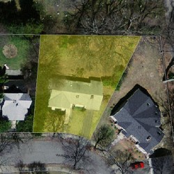 17 Warren Rd, Newton, MA 02468 aerial view