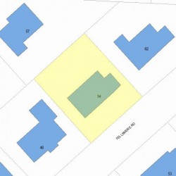 54 Fellsmere Rd, Newton, MA 02459 plot plan