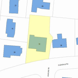 30 Glendale Rd, Newton, MA 02459 plot plan