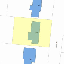 110 Evelyn Rd, Newton, MA 02468 plot plan