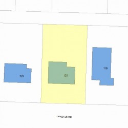 125 Oakdale Rd, Newton, MA 02461 plot plan