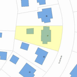 47 Ellison Rd, Newton, MA 02459 plot plan