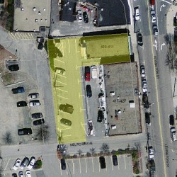 411 Lexington St, Newton, MA 02466 aerial view