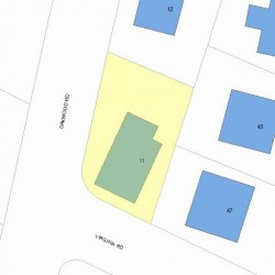 11 Virginia Rd, Newton, MA 02466 plot plan