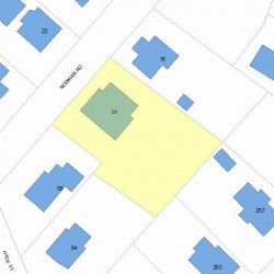 24 Norman Rd, Newton, MA 02461 plot plan