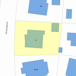 34 Westbourne Rd, Newton, MA 02459 plot plan