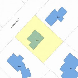 240 Greenwood St, Newton, MA 02459 plot plan