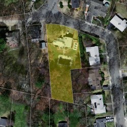 56 Helene Rd, Newton, MA 02468 aerial view