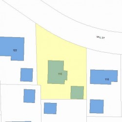 116 Mill St, Newton, MA 02459 plot plan